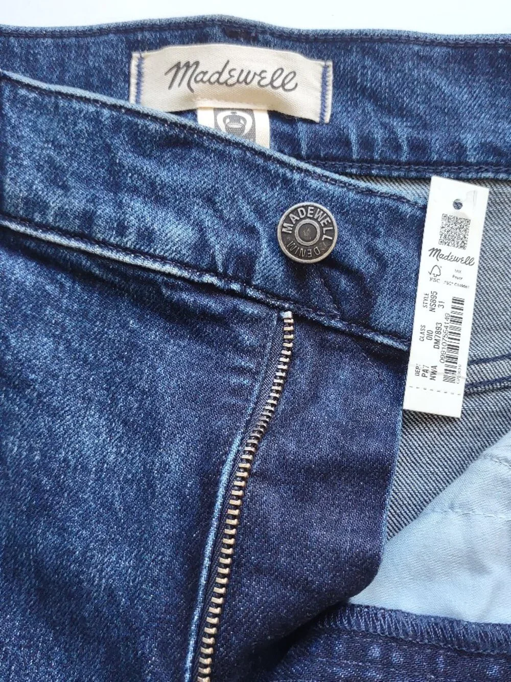 NWT Madewell The Perfect Vintage Jean Wide-Leg Medium-Dark Wash Size 31 - Picture 6 of 10
